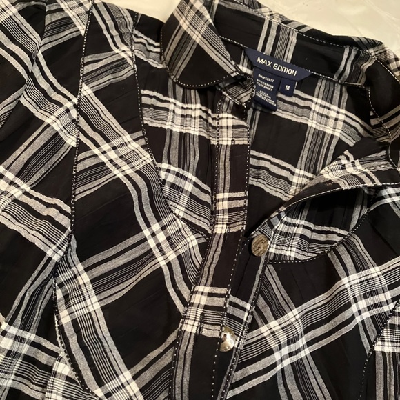 MAX EDITION Plaid Blouse - Picture 3 of 3